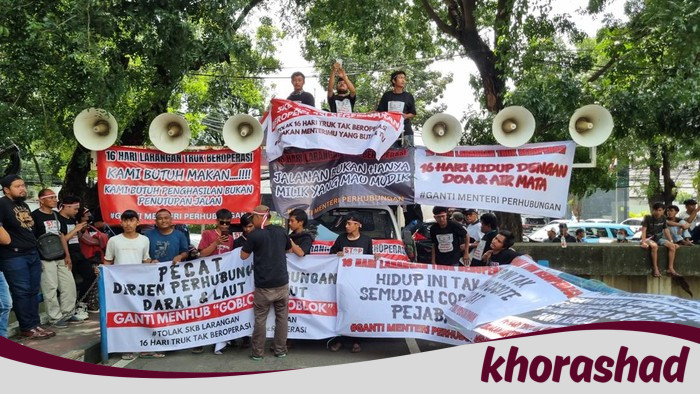 Demo Sopir Truk di Kemenhub, Bawa Bantuan Makan Bukan Tutup Jalan