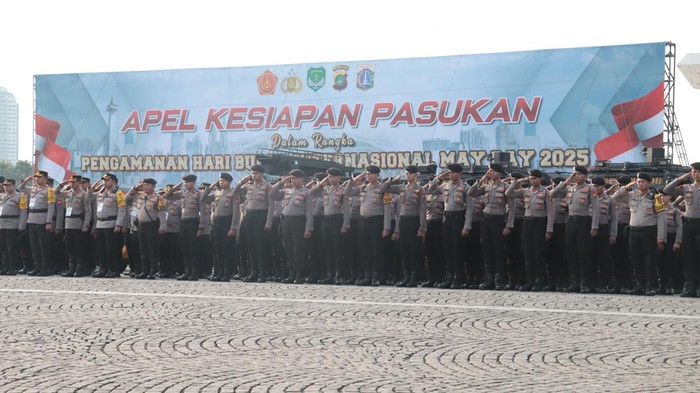 13.701 Polisi Bersiagikan Aman, Monas Jadi pusat Peringatan Hari Buruh