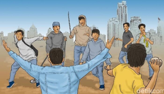Ribuan Warga Depok Kebiruan, Anak-anak SD Tawuran saat Liburan