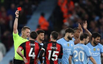 “Man City Balas Dendam dengan 3-1, Bournemouth Tertekan 2 Kartu Merah”