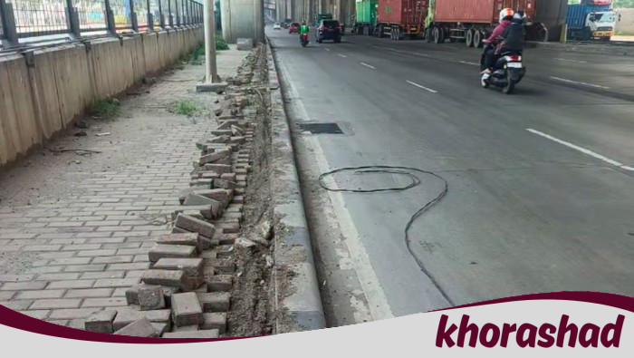 Maling Heboh di Koja: Bongkar Trotoar demi Curi Kabel Lampu Jalan