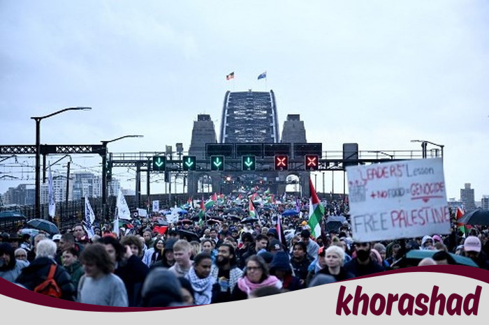 **Pendiri WikiLeaks dan Ribuan Warga di Australia Demo, Desak Perang Gaza Berhenti!**