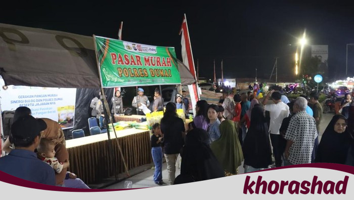 2 Ton Beras SPHP Dimanjakan Warga, Operasi Pasar Polres Dumai Berjalan Sukses