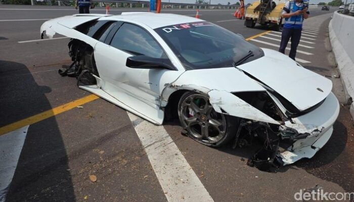 Tragedi Lamborghini di Tol Kunciran, Potret Ban Raib dan Bumper Remuk yang Mengejutkan