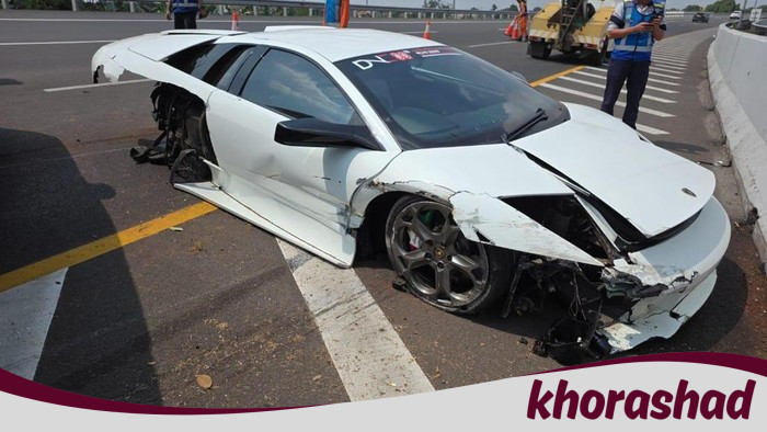 Tragedi Lamborghini di Tol Kunciran, Potret Ban Raib dan Bumper Remuk yang Mengejutkan