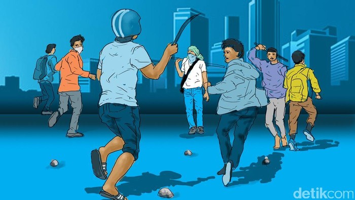 Polisi Depok Tewaskan 2 Pelaku Tawuran Bersajam Saat Mencoba Kabur