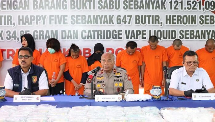 Operasi 3 Bulan Polda Riau, Musnahkan Narkoba Rp 123,7 M dan Jaringan Internasional
