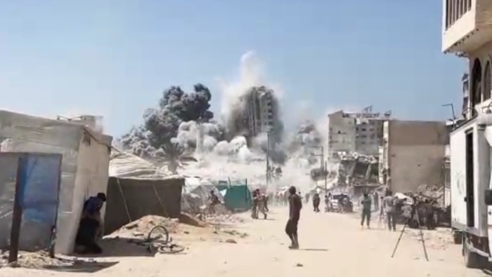 **Israel Kembali Serang Gedung Pencakar Langit di Gaza, Menara Soussi Jadi Sasaran**