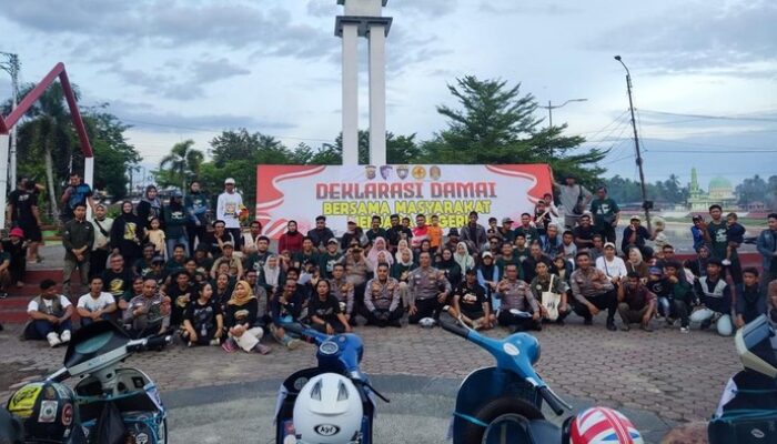 [Deklarasi Damai dari Komunitas Scooter Riau, Ajak Jaga Sungai Kuantan Bersama]
