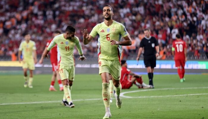 “Spanyol Tundukkan Turki dengan Skor 6-0, Merino Catat Trik”