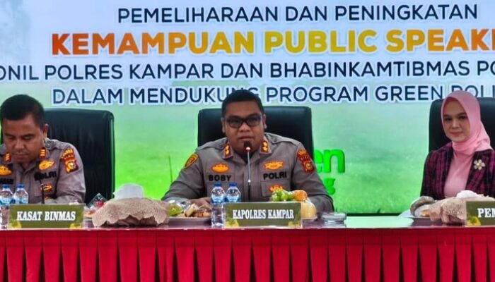 Bhabin di Kampar Perkuat Program Green Policing melalui Public Speaking