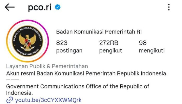 Logo hingga Nama Akun PCO Kini Berubah Jadi Badan Komunikasi Pemerintah – Update 2
