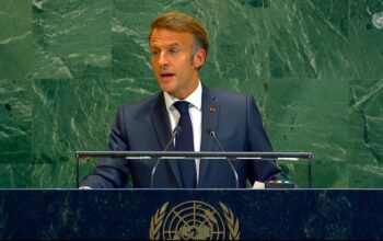 **Di KTT PBB, Macron Deklarasikan Prancis Akui Palestina Sebagai Negara**