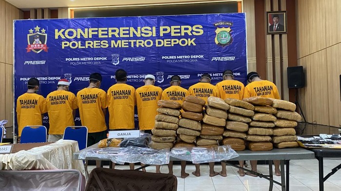78,65 Kg Ganja Ditemukan, Polisi Amankan sindikat Depok!