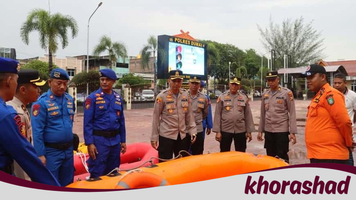 **Polres Dumai dan BPBD Gelar Kesiapan Banjir, Jaga Kebutuhan Masyarakat**