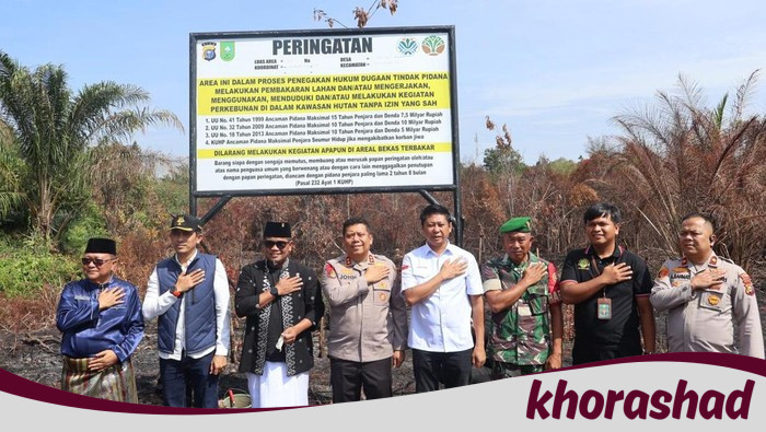 Garap Lahan Eks Karhutla Dilarang, (Kapolres Pelalawan Pasang Plang) untuk Cegah Penyusutan Hutan!