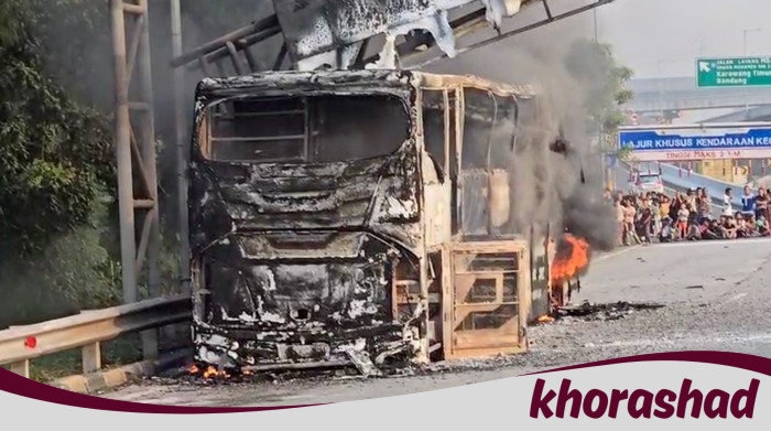 Tragedi Tol Cikampek: Bus Damri Terbakar, Seluruh Penumpang Selamat