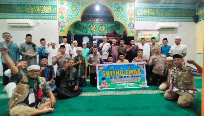 Dukung Polres Meranti, Warga diimbau Jaga Kamtibmas Lewat ‘Suling Emas’ di Masjid ke Masjid