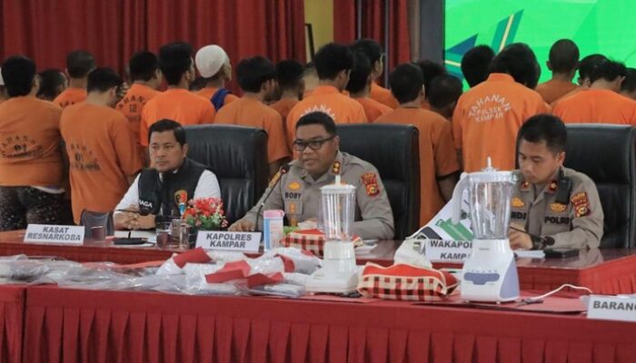 Operasi Antik Polres Kampar: 66 Pelaku Dijerat, Sabu hingga Ekstasi Disita, Warga diimbau Waspadai!