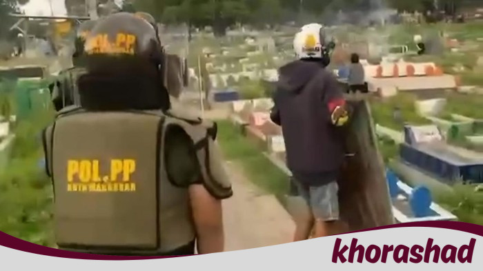 Anggota Satpol PP Makassar Siap Temukan Busur Panah Saat Lerai Bentrokan Warga