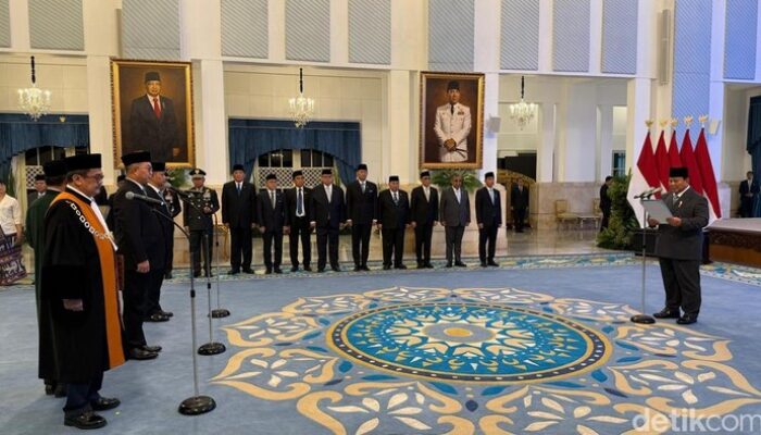 **Dwiarso Budi Santiarto Jadi Wakil Ketua MA, Ucap Sumpah di Hadapan Prabowo**