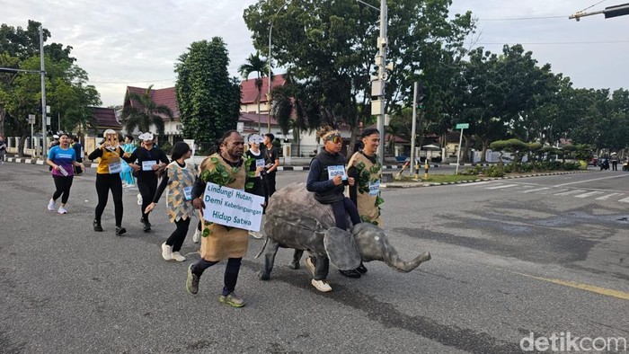 Brimob Run 2025 Polda Riau: Dari 'Gajah' hingga 'Shaun The Sheep', Sukses Mewarnai Acara!