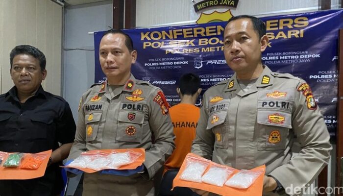 Narkoba Beredar di Depok, 3 Pengedar Dengan Modus Sistem Tempel Ditangkap, 1,2 Kg Sabu Disita